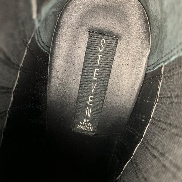 Steven by Steve Madden Harleigh Ankle Boots Black Suede Booties Women's 8.5 - Picture 5 of 11